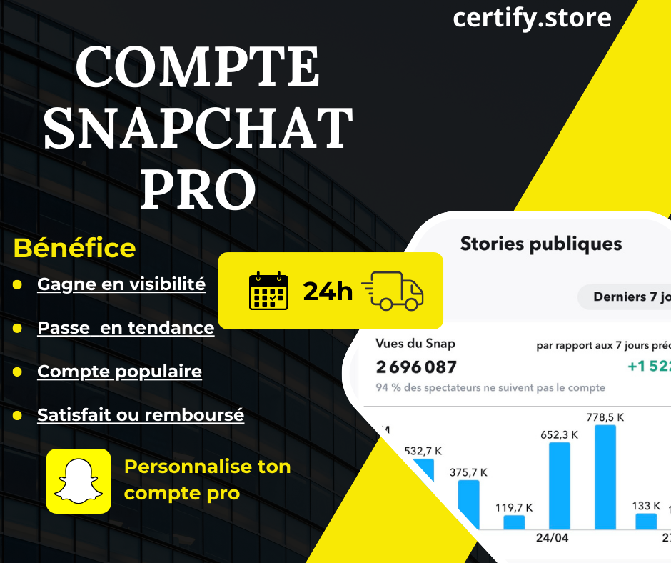 Compte snapchat pro personnalisé